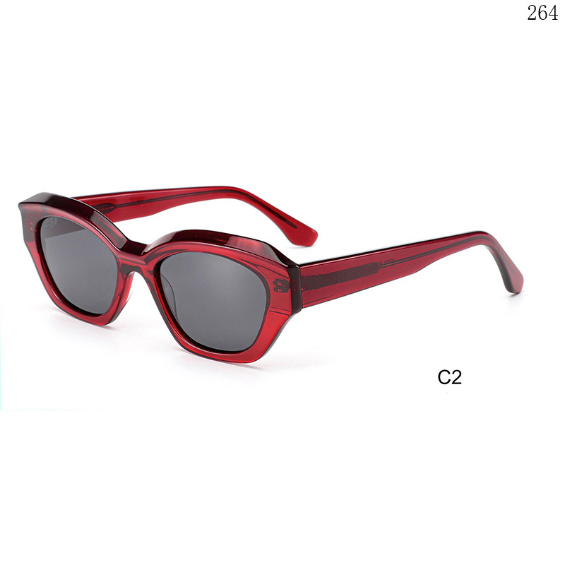 Dachuan Optical HS2852 China Supplier Trendy Cateye Acetate Sun Shades Óculos de sol with Custom Logo (7)